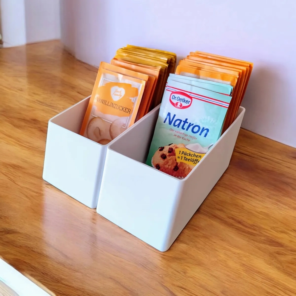 White Kitchen Storage Organizer Bins